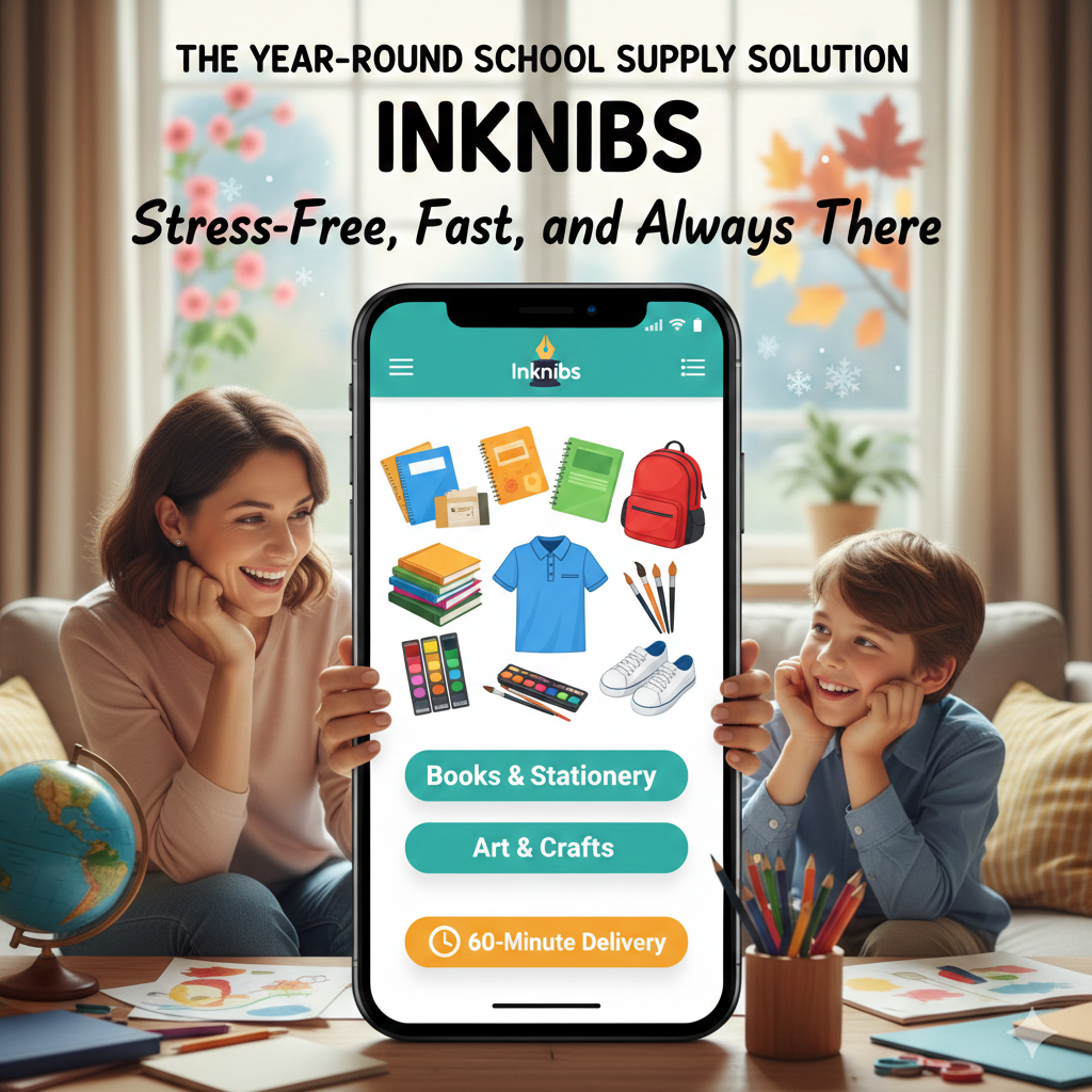 Year-Round School Supplies Made Easy: How Inknibs is Simplifying Shopping for Parents with 60-Minute Delivery